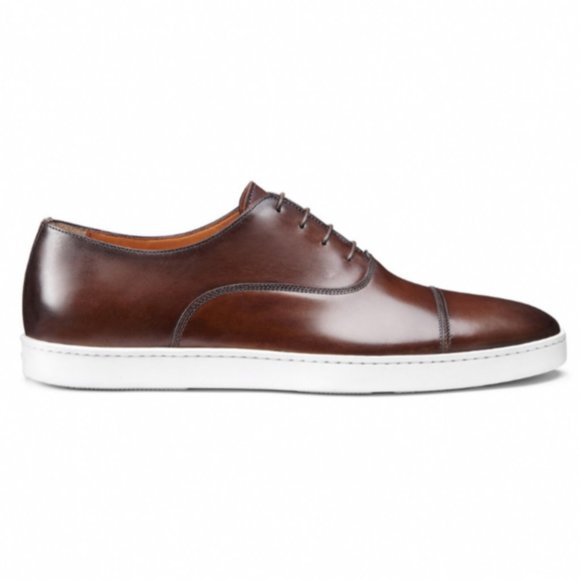 Santoni Durbin Derby Sneaker Brown Size 10 D DD381
